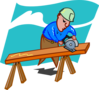 Sawing Carpenter Clip Art